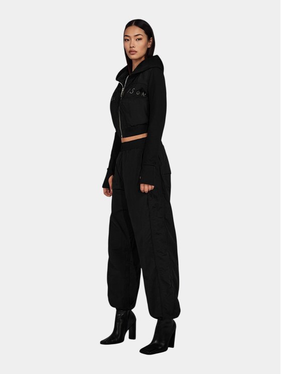 MADE BY SOCIETY MADE BY SOCIETY Spodnie materiałowe Pantaloni RHYTHM - P27767 Czarny Basic Fit