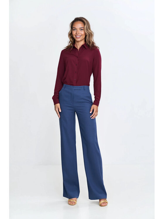 NIFE NIFE Košile K87 Bordó Regular Fit
