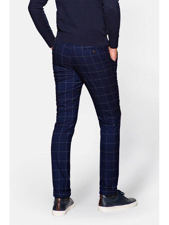 Lancerto Lancerto Spodnie materiałowe Underhill Granatowy Regular Fit