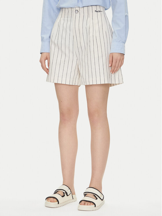 Női Szövet rövidnadrág Pepe Jeans, Méret: L, Bézs, Henar PL801163