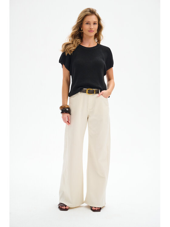 blue shadow blue shadow Top Rene Czarny Regular Fit