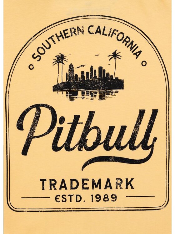 PITBULL PITBULL T-Shirt Koszulka Żółty Regular Fit