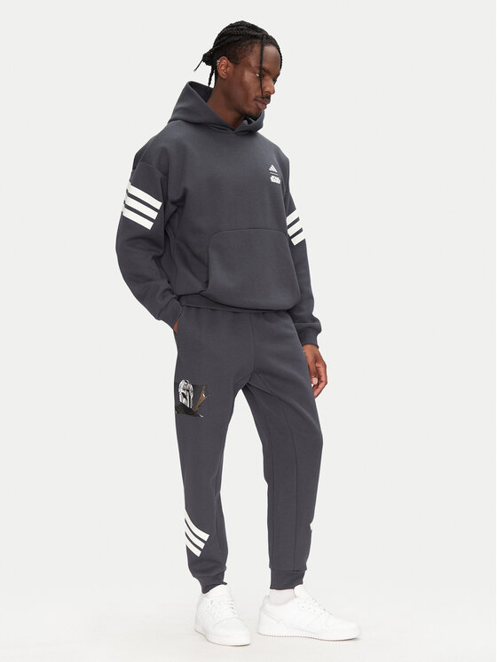 adidas adidas Spodnie dresowe Star Wars The Mandalorian™ JI5724 Szary Regular Fit