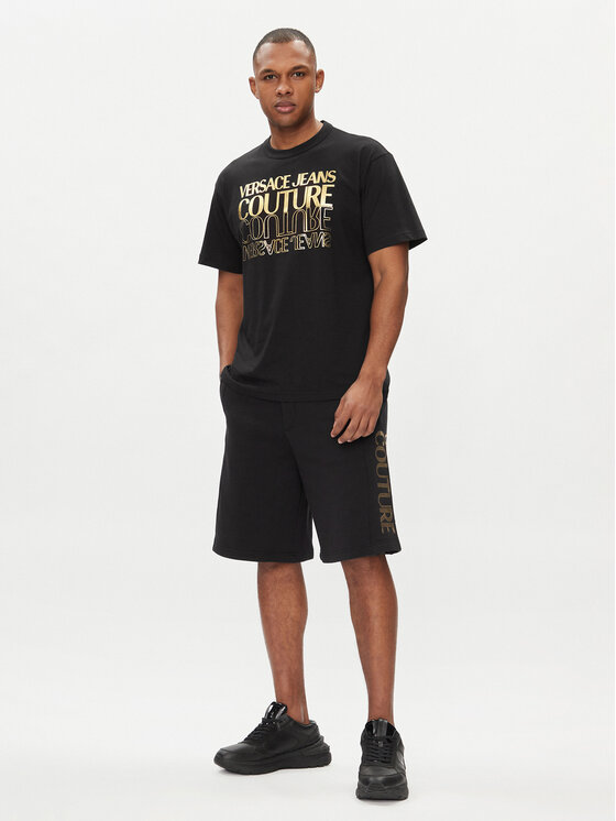 Versace Jeans Couture Versace Jeans Couture Športové kraťasy 76GADT00 Čierna Regular Fit