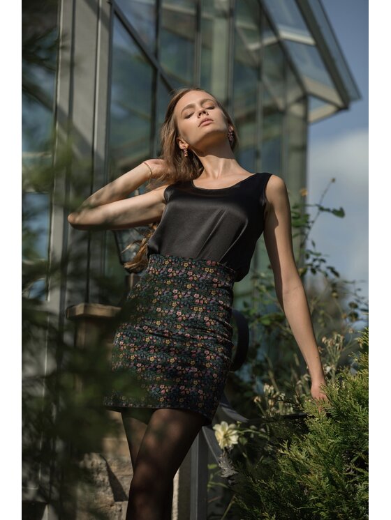 Melismee Stockholm Melismee Stockholm Spódnica AURELINA Czarny Slim Fit