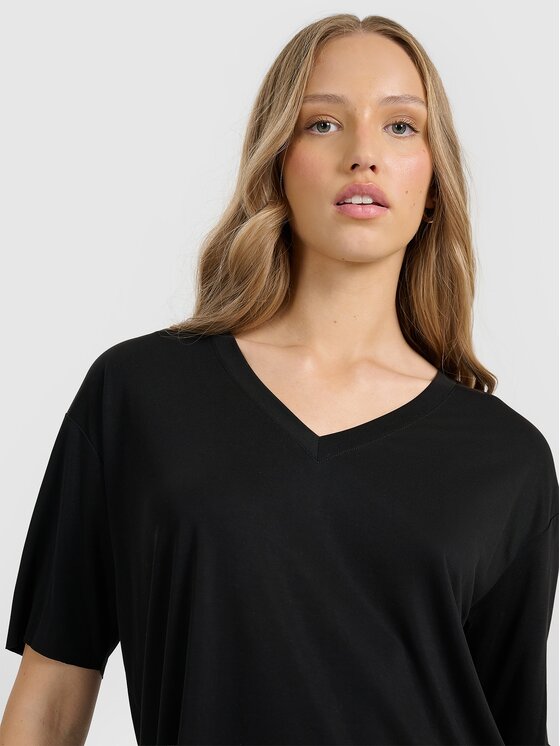 4F 4F T-Shirt 4FRAW25TTSHF3283-21S Černá Loose Fit