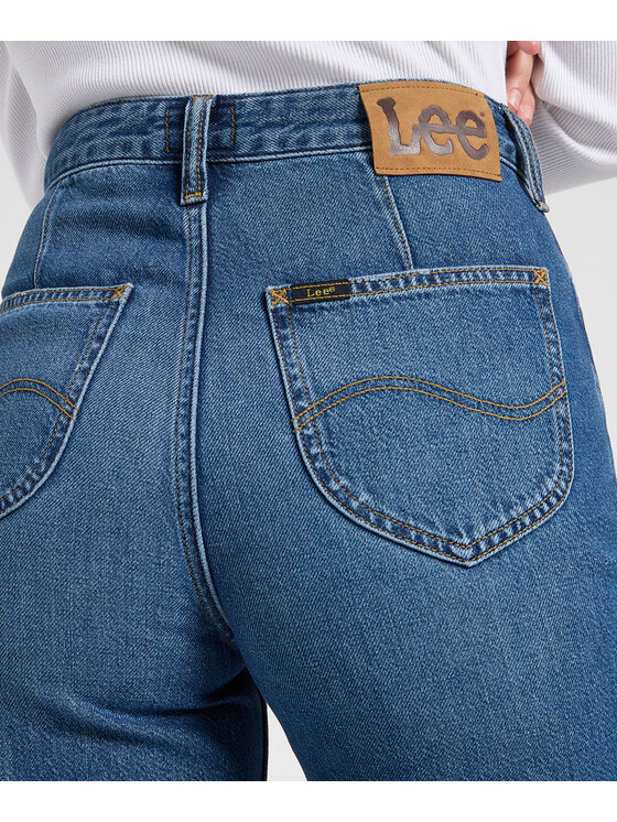 Lee Lee Jeansy 112370893 Niebieski Wide Leg