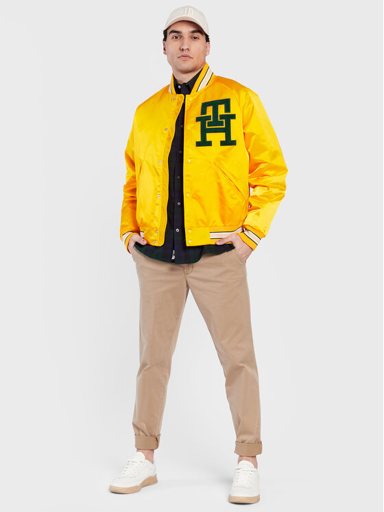 Tommy Hilfiger Tommy Hilfiger Kurtka bomber Varsity MW0MW29017 Żółty Regular Fit