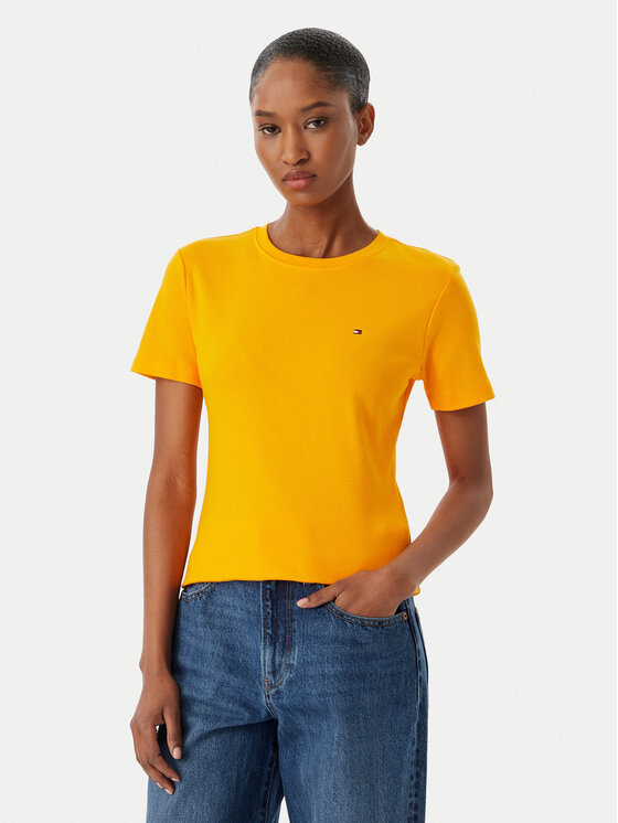 Tommy Hilfiger Tommy Hilfiger T-krekls New Cody WW0WW40587 Oranžs Slim Fit
