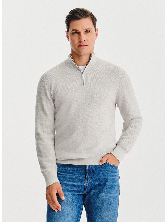 Pako Lorente Pako Lorente Sweter P25WF-2X-010 Szary Classic Fit