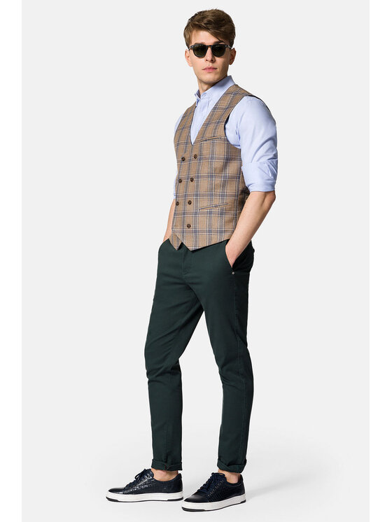 Lancerto Lancerto Kamizelka Fraga KA131123000005 Beżowy Slim Fit