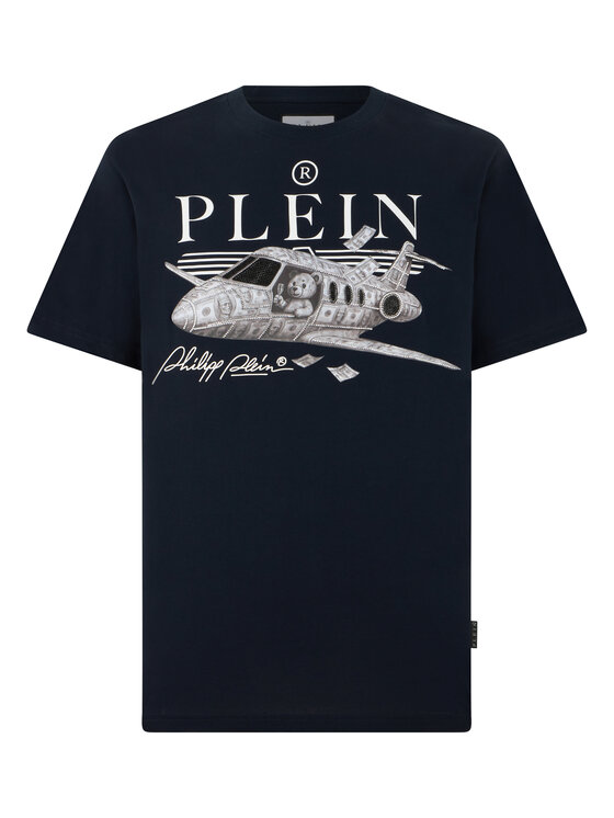 PHILIPP PLEIN PHILIPP PLEIN T-Shirt 31108 Tmavomodrá Regular Fit