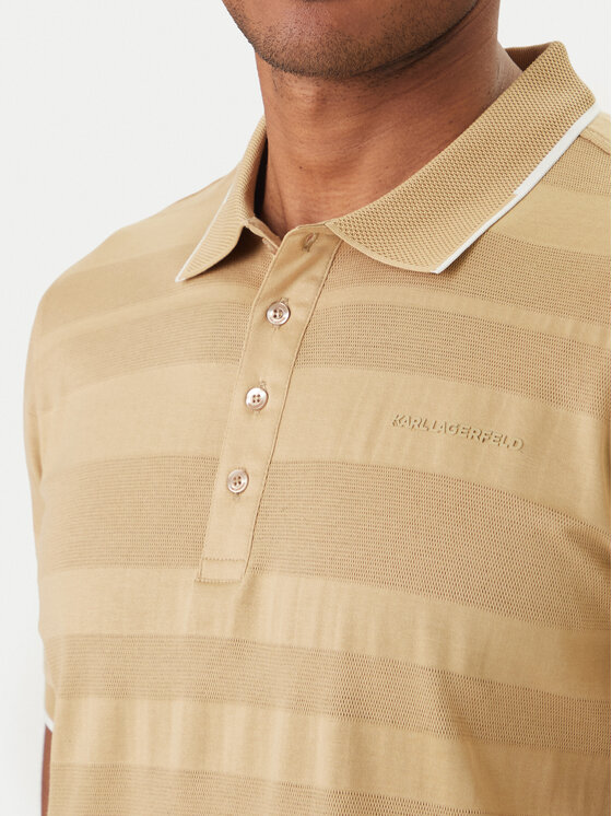 KARL LAGERFELD KARL LAGERFELD Polo 745006 562201 Beżowy Regular Fit