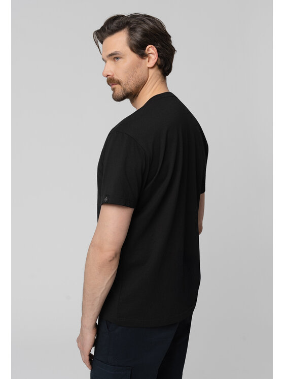 Volcano Volcano T-Shirt T-CARB Czarny Regular Fit