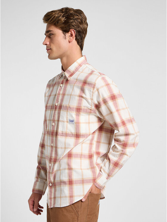 Lee Lee Koszula WORKWEAR SHIRT 2_0 Czerwony Regular Fit