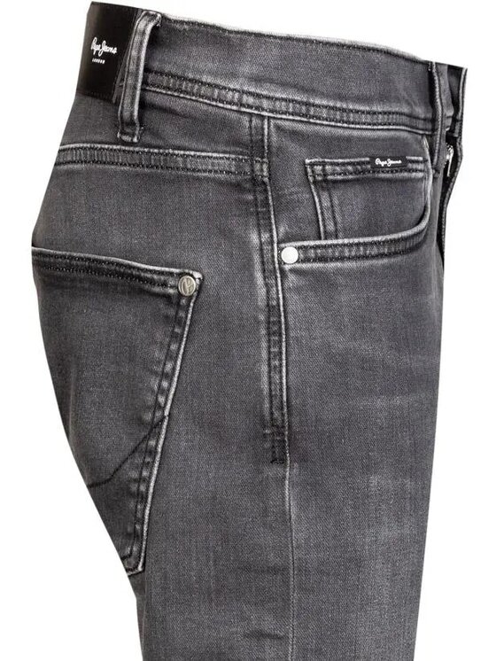 Pepe Jeans Pepe Jeans Kalhoty z materiálu PM207389 XX22 Tmavomodrá Slim Fit