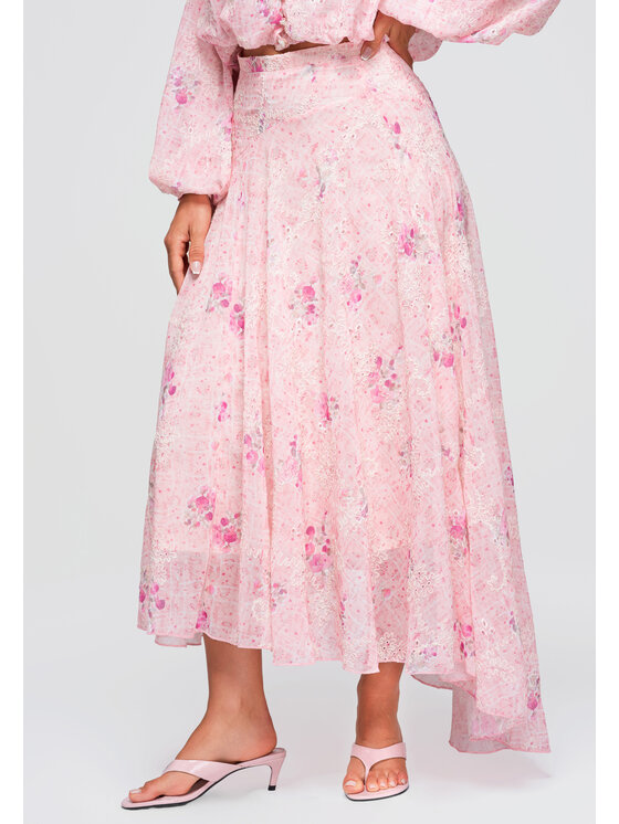 Ombre Ombre Spódnica maxi OW-GL-E0008 Różowy Regular Fit