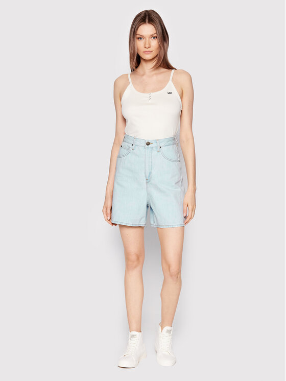 Lee Lee Szorty jeansowe Stella L37EGGOU 112145091 Niebieski Relaxed Fit