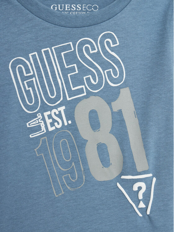 Guess Guess Μπλουζάκι N4BI18 I3Z14 Μπλε Regular Fit