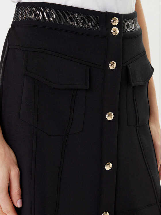 Liu Jo Liu Jo Fustă TF5092 J4616 Negru Regular Fit