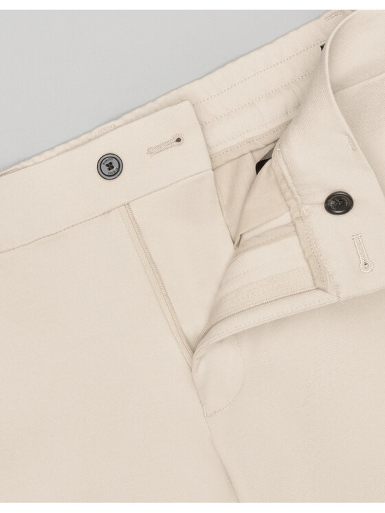 Borgio Borgio Spodnie garniturowe cintano Beżowy Slim Fit