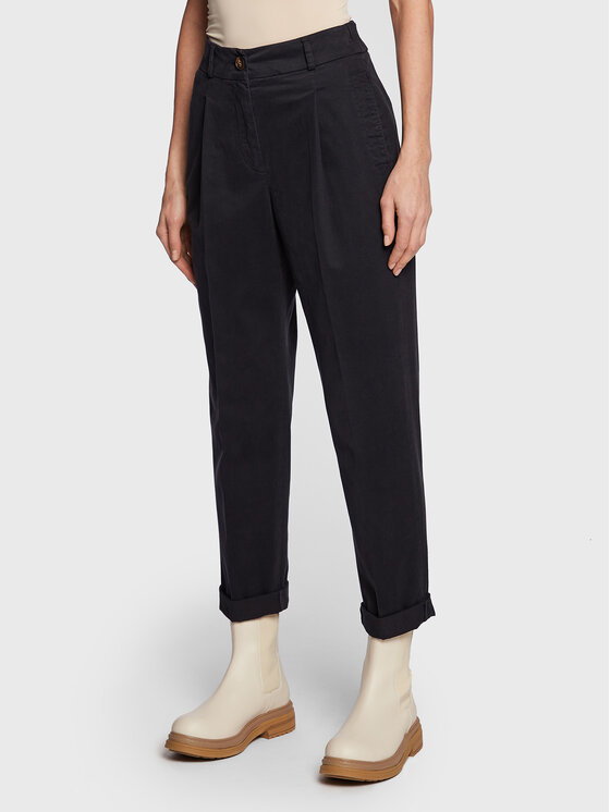 Peserico Easy Pantaloni din material M04719T3 Bleumarin Regular Fit