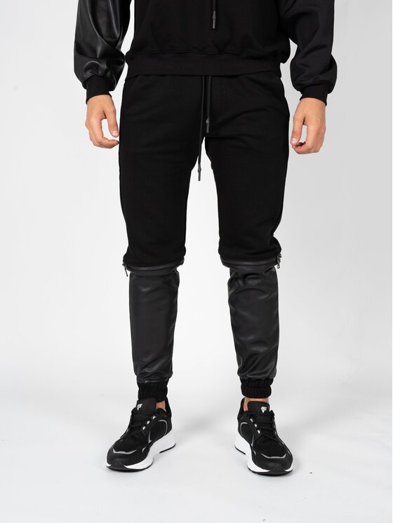 Les Hommes Les Hommes Παντελόνι υφασμάτινο LBJ4001700F Μαύρο Slim Fit