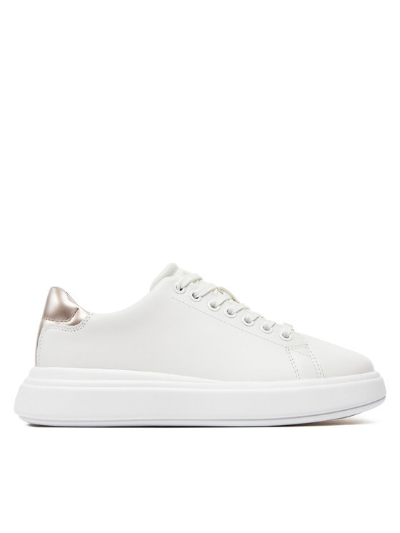 Sneakers Calvin Klein Cupsole Lace Up Leather HW0HW01987 White/Crystal Gray 02Z