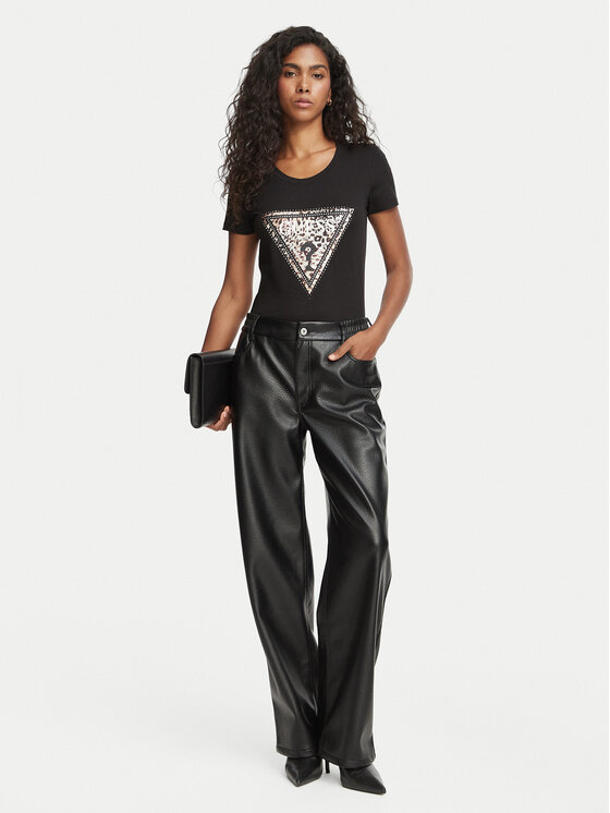 Guess Guess T-Shirt W6BI26 K6047 Czarny Regular Fit