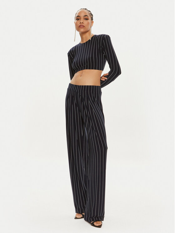 NORMA KAMALI NORMA KAMALI Blúz KK1246PLA96642 Sötétkék Regular Fit