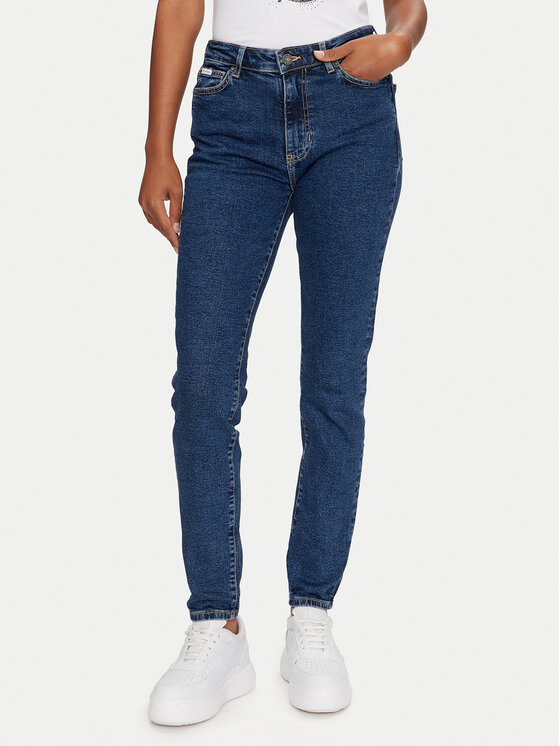 Guess Jeans Džinsi W4YA92 D5CB2 Tumši zils Skinny Fit