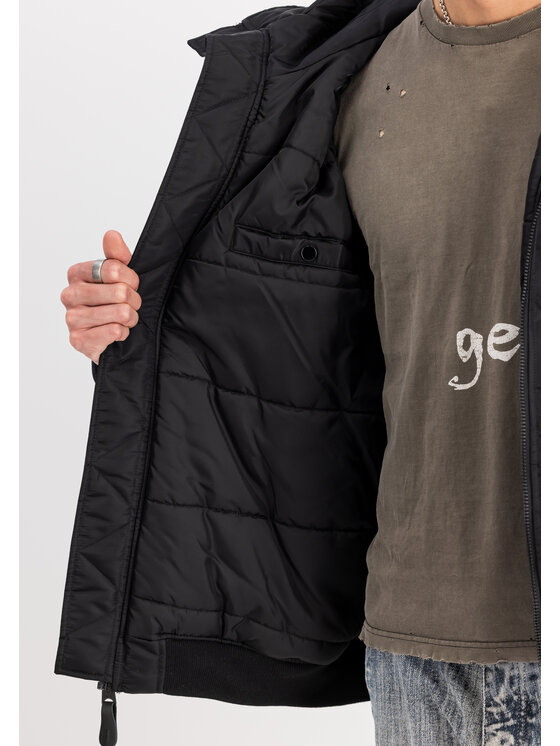 Alpha Industries Alpha Industries Kurtka bomber MA-1 Hooded Studio Winter Jacket Czarny Loose Fit