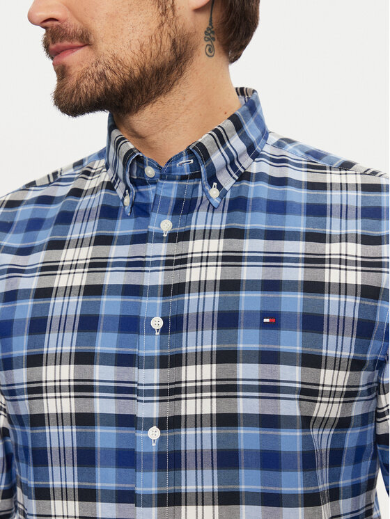 Tommy Hilfiger Tommy Hilfiger Koszula Heritage MW0MW37566 Niebieski Regular Fit