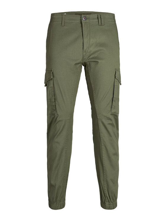 Jack&Jones Jack&Jones Hlače iz tkanine Paul Flake 12141844 Zelena Tapered Fit