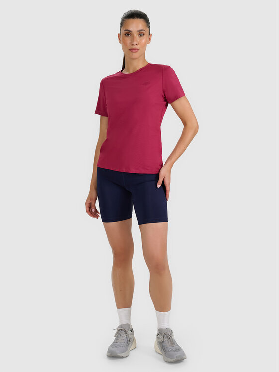 4F 4F Koszulka techniczna MULTI ACTIVE Bordowy Regular Fit