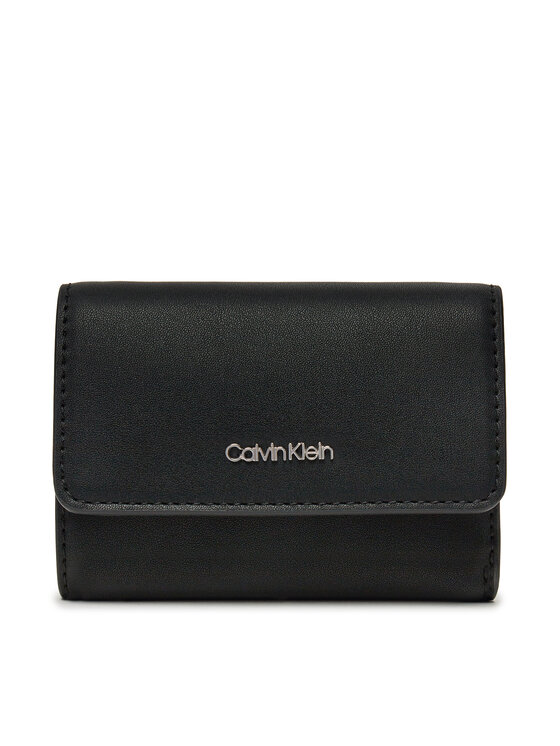 Portofel pentru femei Calvin Klein Ck Must Small Trifold W/Zip LV04F1030G Negru