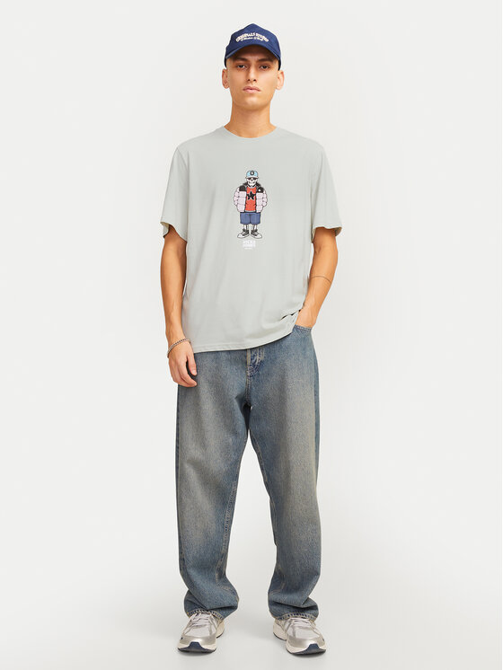 Jack&Jones Jack&Jones T-shirt Eight Skull 12264841 Siva Standard Fit