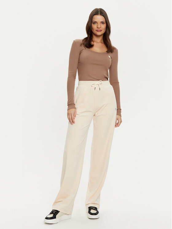Guess Guess Jogginghose V3BB26 KBXI2 Écru Regular Fit
