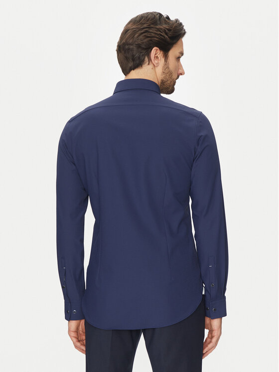 Michael Kors Michael Kors Košile MK0DS01531 Tmavomodrá Slim Fit