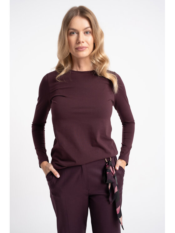 CLICK CLICK Bluzka 10-7008 Fioletowy Standard Fit