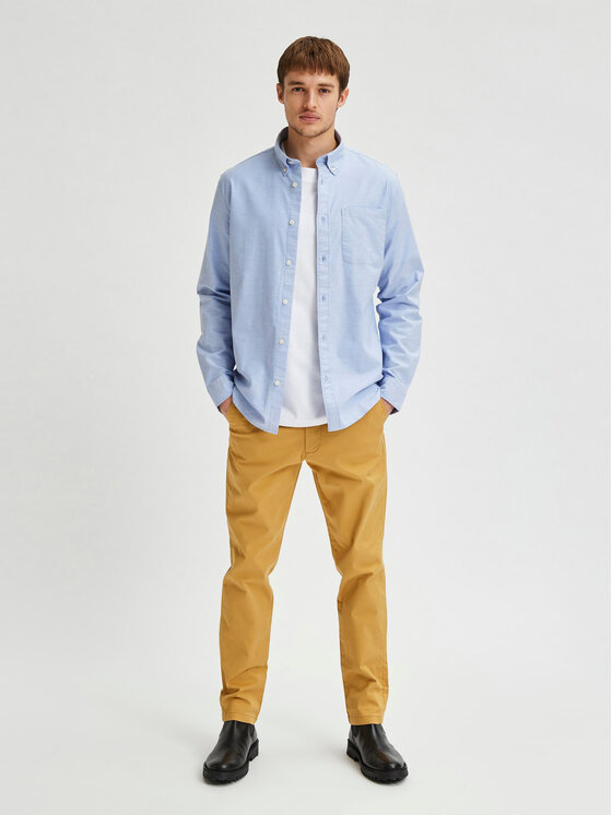 Selected Homme Selected Homme Cămașă Rick 16077359 Albastru celest Regular Fit