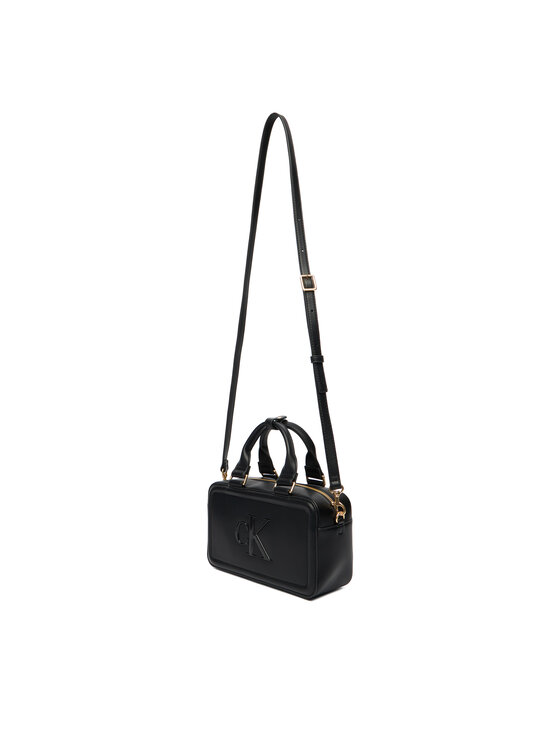 Calvin Klein Calvin Klein Torebka Bold Ck Bauletto Crossbody LV04F3411G Czarny