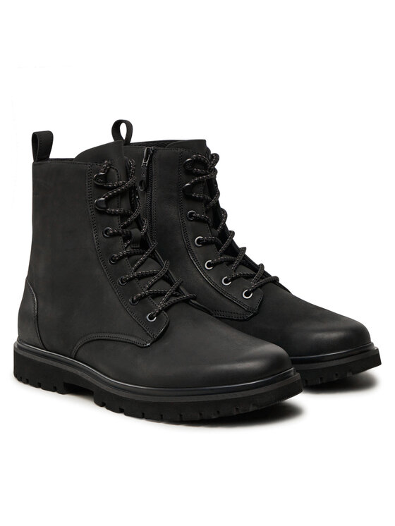 Calvin Klein Jeans Calvin Klein Jeans Μπότες Eva Boot Mid Laceup Rebellious YM0YM01071 Μαύρο