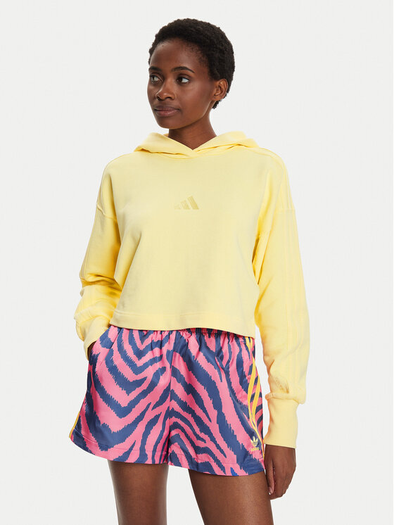 adidas adidas Світшот ALL SZN French Terry 3-Stripes IY6853 Жовтий Regular Fit