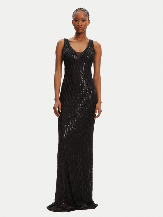 Fracomina Fracomina Abendkleid FQ25WD3008W424R9 Schwarz Regular Fit