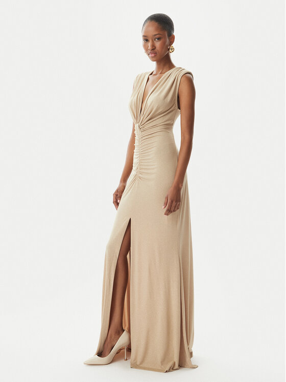 Rinascimento Rinascimento Večernja haljina CFC0122483003 Zlatna Regular Fit