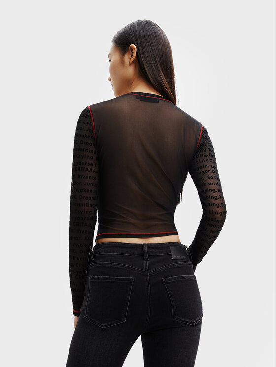 Blusa Prue 22WWTK75 Nero Regular Fit