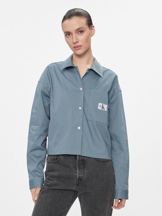 Calvin Klein Jeans Košeľa J20J223241 Modrá Oversize