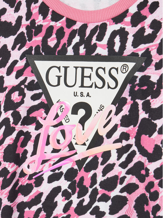 Guess Guess Суитшърт J5YQ03 KA6R4 Розов Oversize