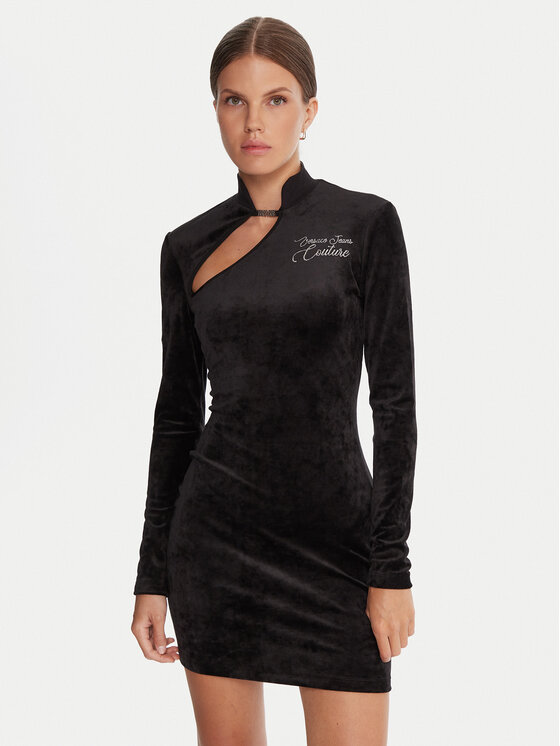 Versace Jeans Couture Versace Jeans Couture Koktejlové šaty 79HAO9A1 J0241 Černá Slim Fit